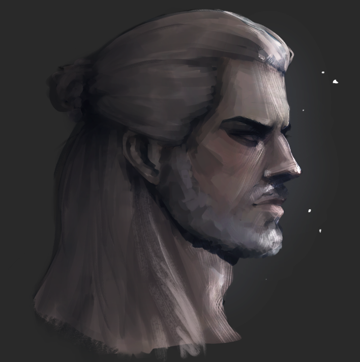 sketch of geralt from the witcher