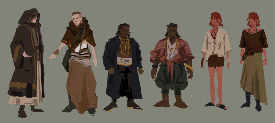 quick sketches of pirate outfits